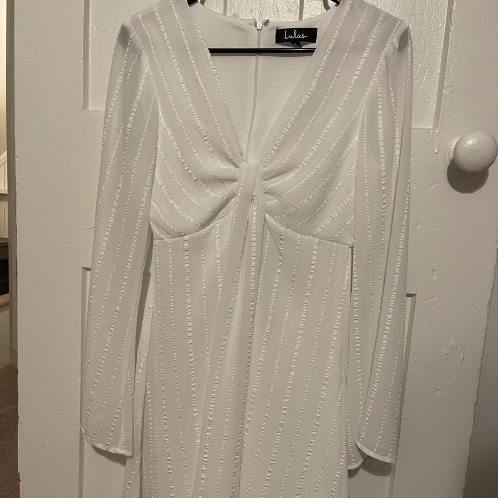 Lulus long sleeve white dress